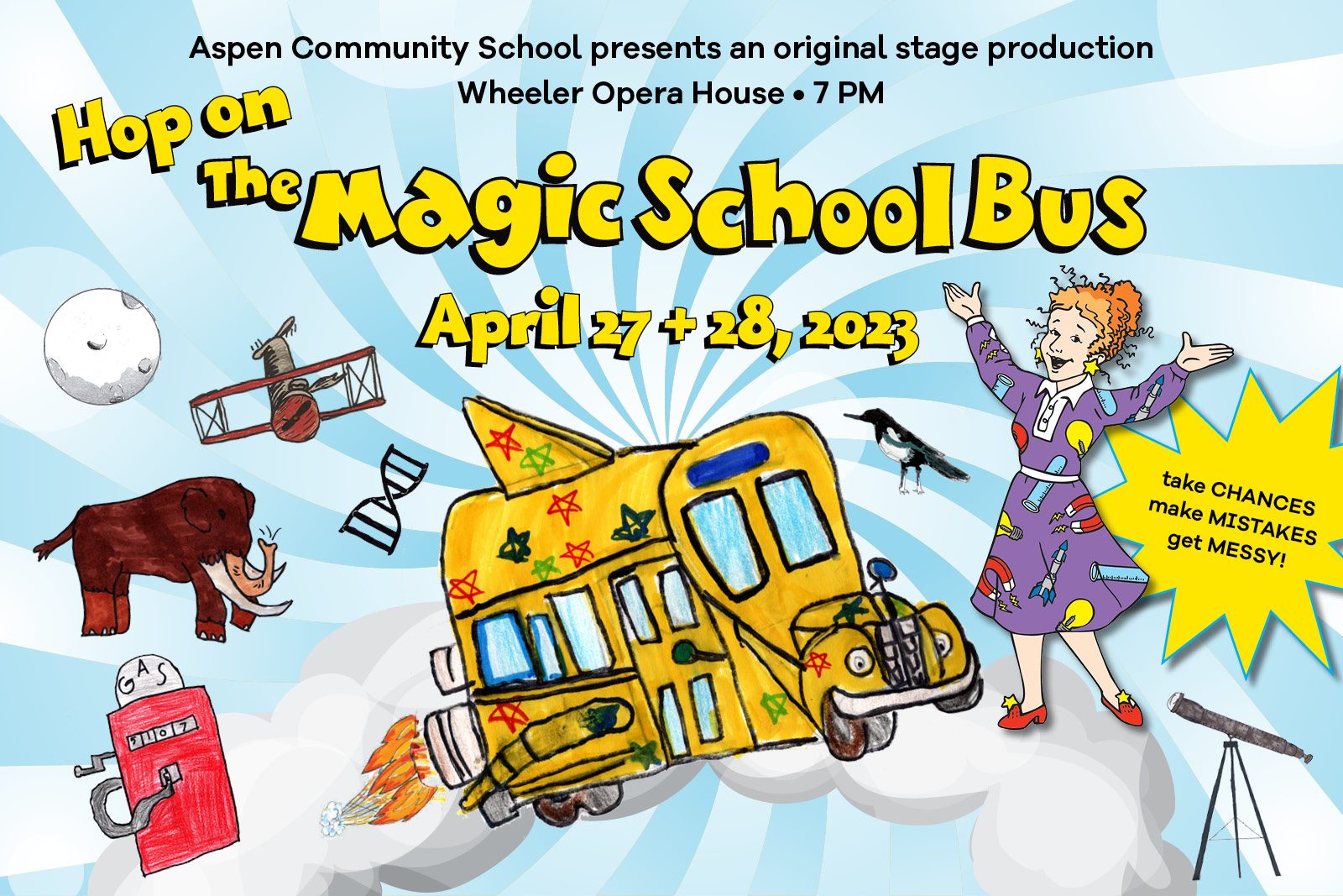 Aspen Community School presents Hop on the Magic School Bus April 27-28