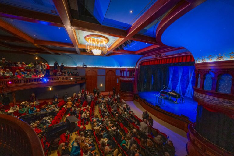 Theater audience piano on stage