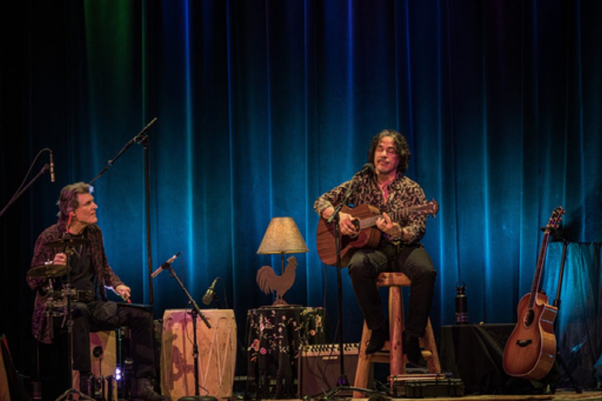 musicians on a stage