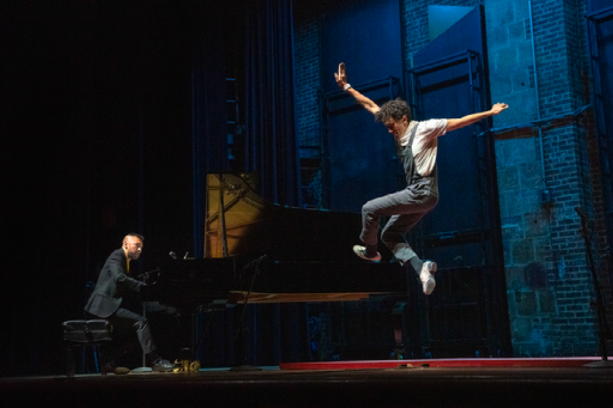 pianist and dancer on a stage