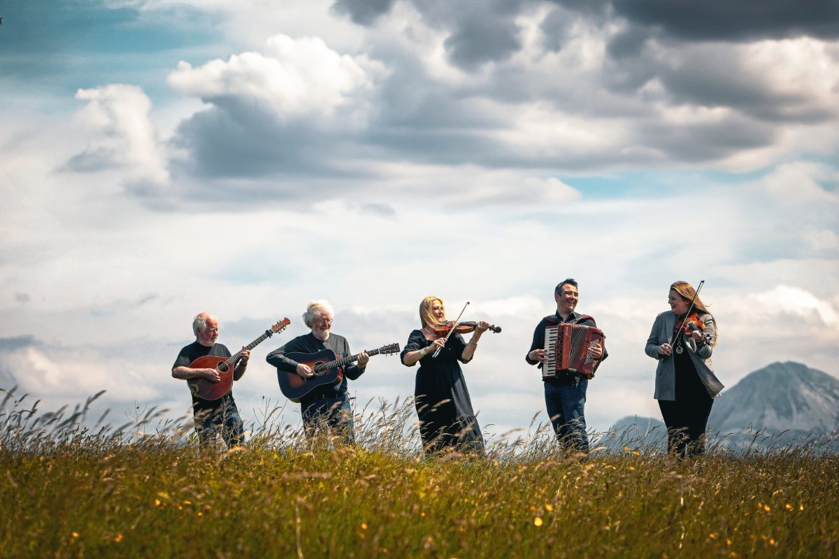 celtic band in a field